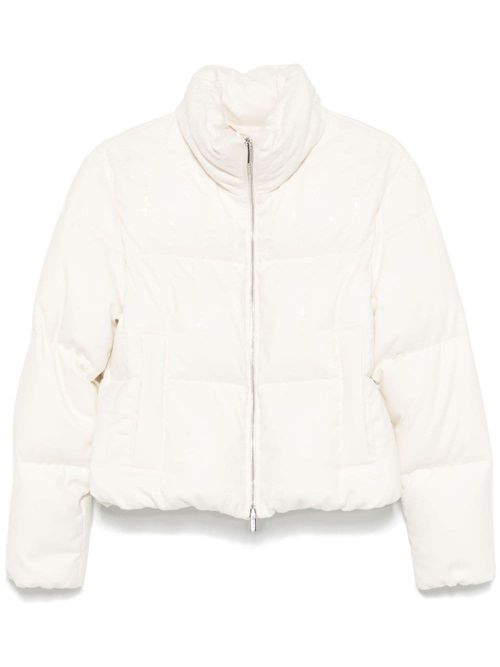Sequin-detailing jacket - White