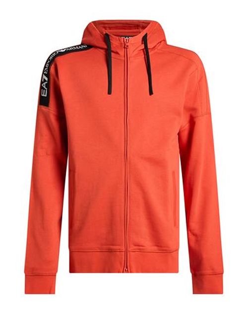 Man Sweatshirt Orange Size 3XL Cotton, Elastane