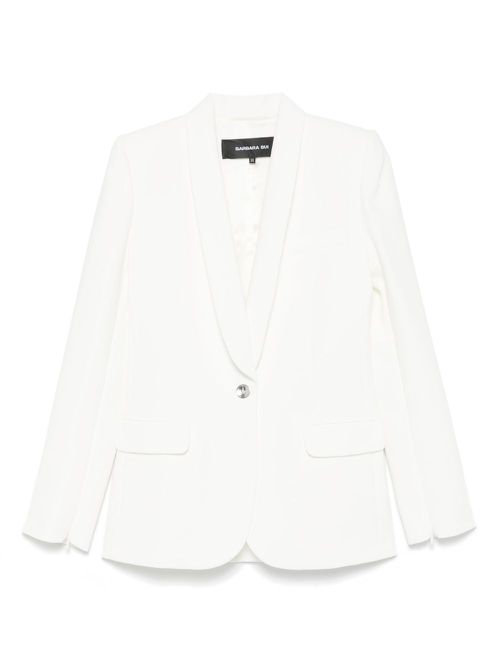 Zip-up sleeve blazer - White