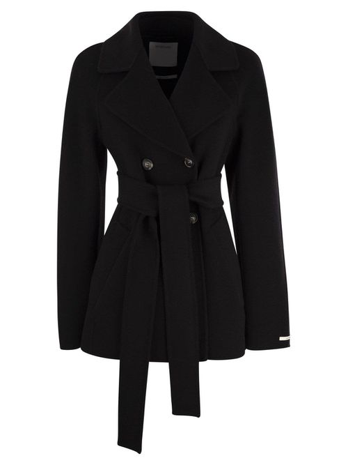 Double-Breasted Belted Coat