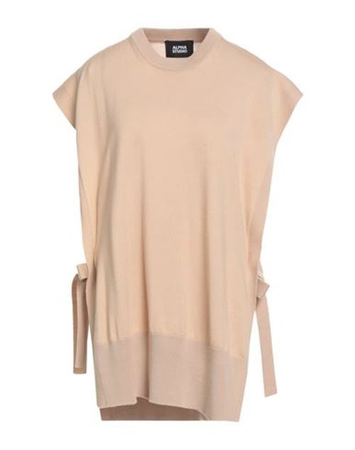 Woman Sweater Sand Size ONESIZE Merino Wool