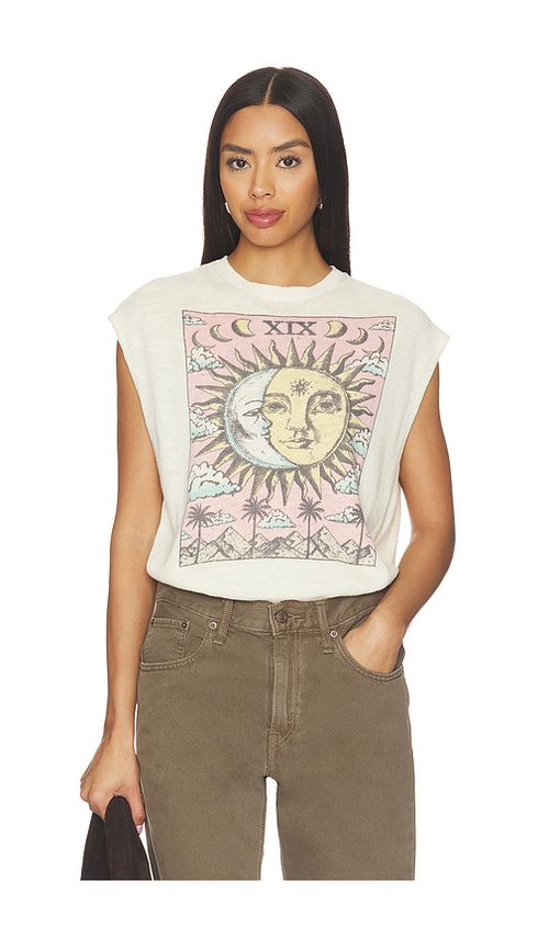Spiritual Gangster Power Of Sun Shore Tank Top in Cream. XS. Also in S, M