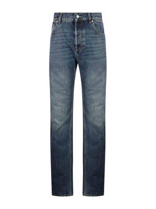 Blue Cotton Denim Jeans