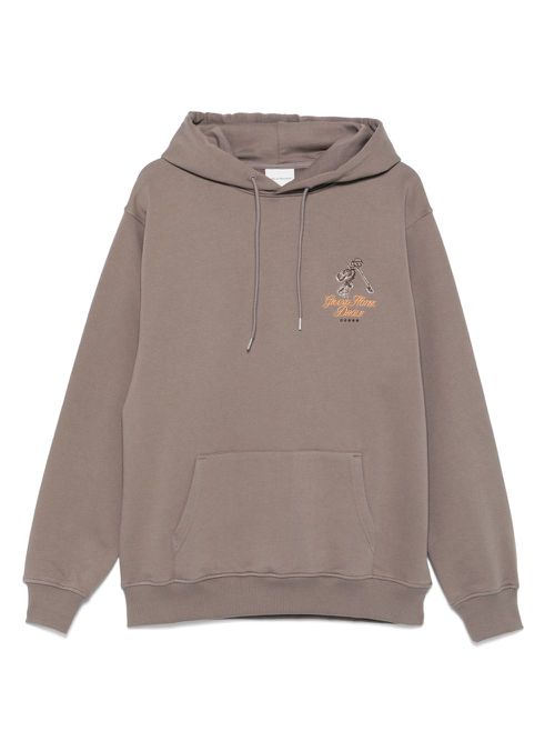 Logo-embroidered hoodie - Grey