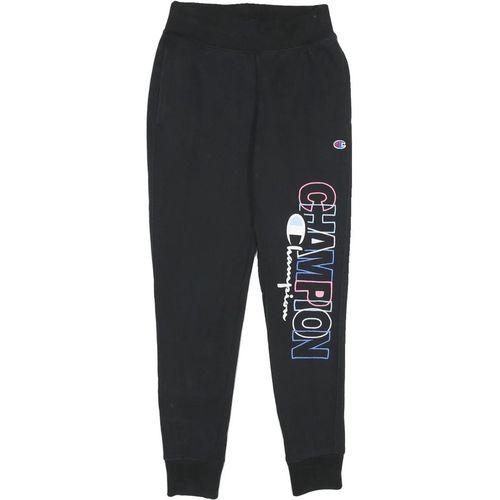 CHAMPION REVERSE WEAVE Mens Joggers Black Slim Tapered S W26 L30 Champion Logo