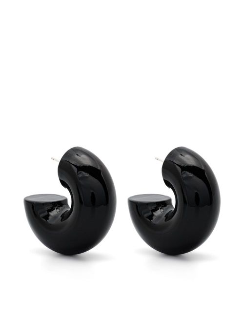 Beam chunky-hoop earrings - Black
