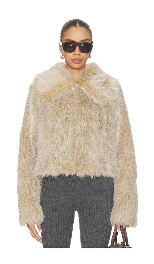 Show Me Your Mumu Park City Jacket in Brown. L. Also in XS, S, M