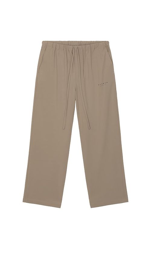 Stampd Nylon Wide Leg Pant in Sepia. L also in M, S, XL/1X
