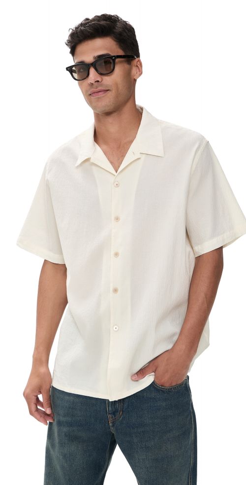 Short Sleeve Casual Fit Shirt Off White