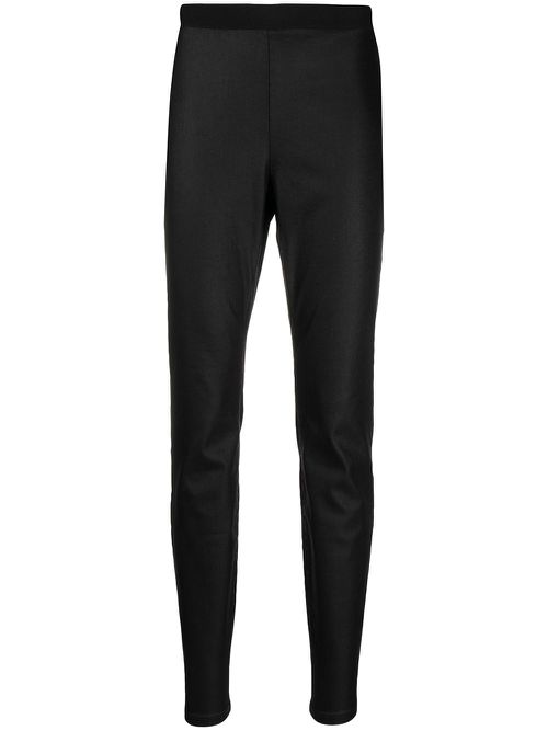 High-rise slim fit trousers - Black
