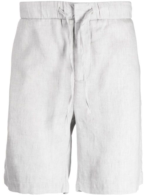 Felipe linen-cotton shorts - Grey