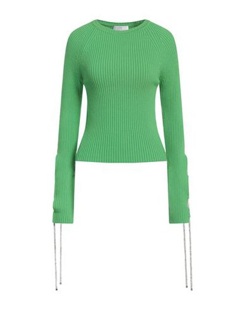 Woman Sweater Green Size 6 Virgin Wool, Lycra