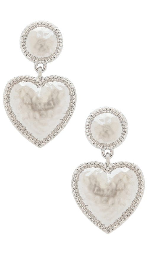 Amber Sceats Corinth Earrings in Metallic Silver