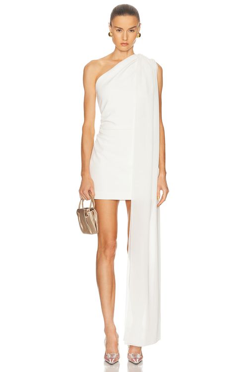 ILA Mery One Shoulder Mini Dress in White - White.  38 also in
