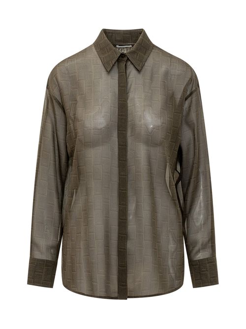 Monogrammed Silk Shirt with StamPaint Design - FW24 Collection