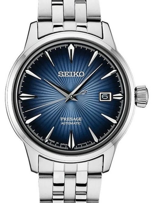 Presage Automatic Black Blue Dial Mens Watch SRPB41