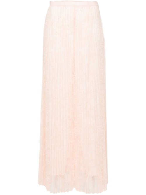 Pleated lace palazzo pants - Pink