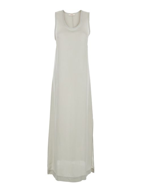 Viscose U-Neck Dress — White