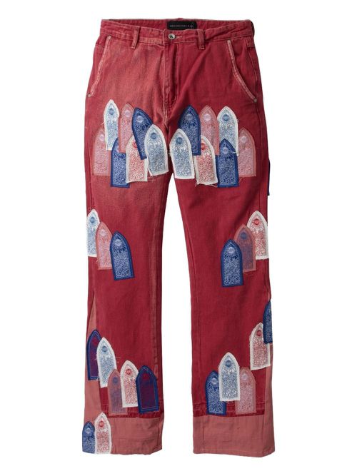 Who Decides War Patched Arch jeans - Red