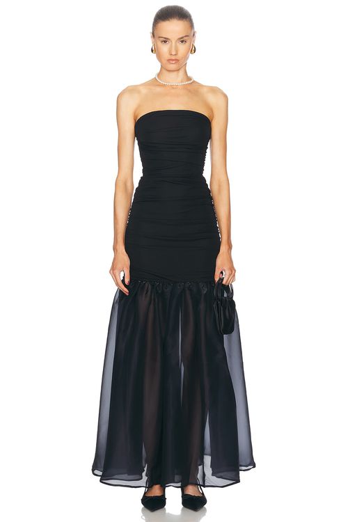 Staud Liya Dress in Black & Navy - Black.  L also in