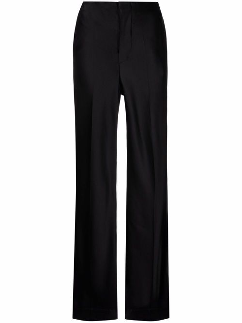 Wide-leg tailored trousers - Black
