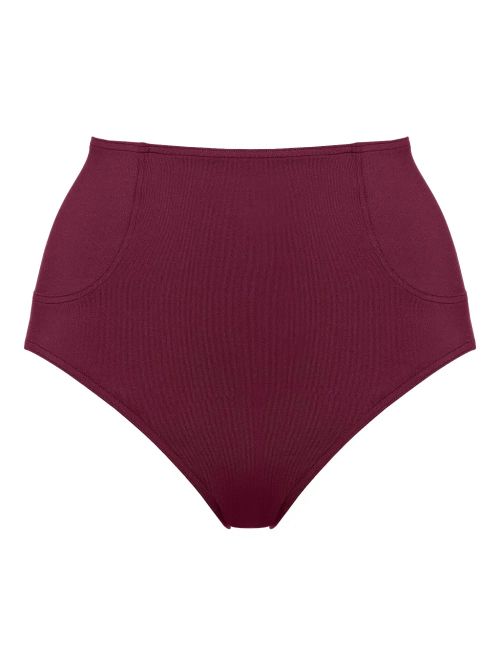 High-Waisted Briefs — Burgundy