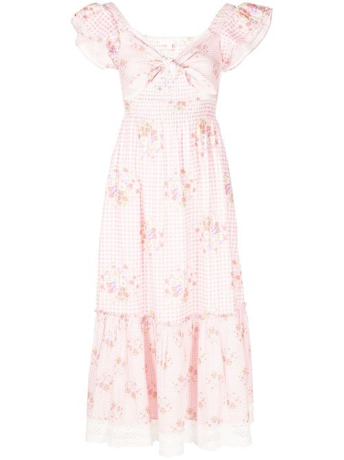 Emeka floral midi dress - Pink