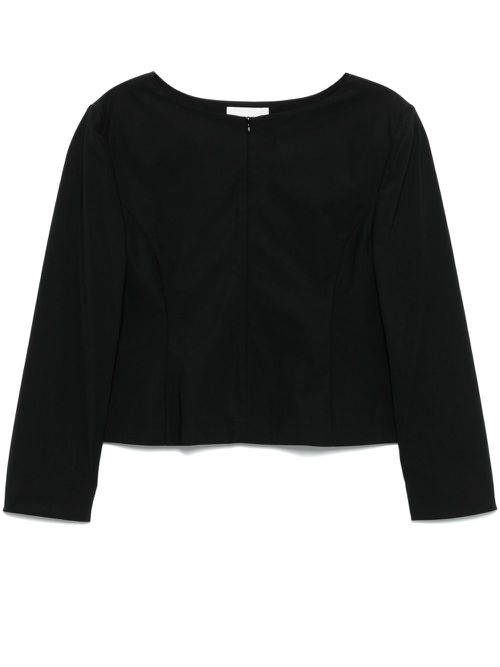 Boat-neck blouse - Black