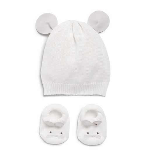Mouse Beanie and Boots Gift Set