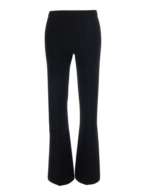 Tech Fabric Viscose Trousers — Black
