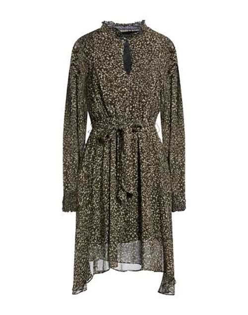 Woman Midi dress Military green Size L Viscose