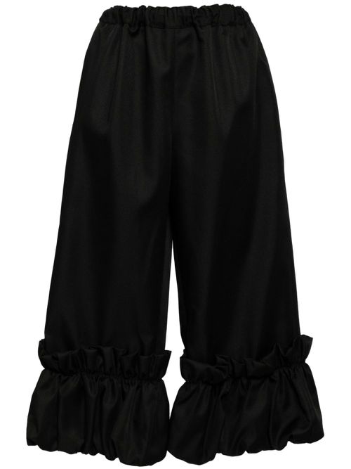 Ruffled trousers - Black
