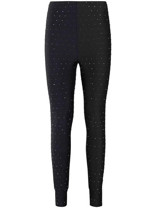 Rhinestone-embellished leggings - Black