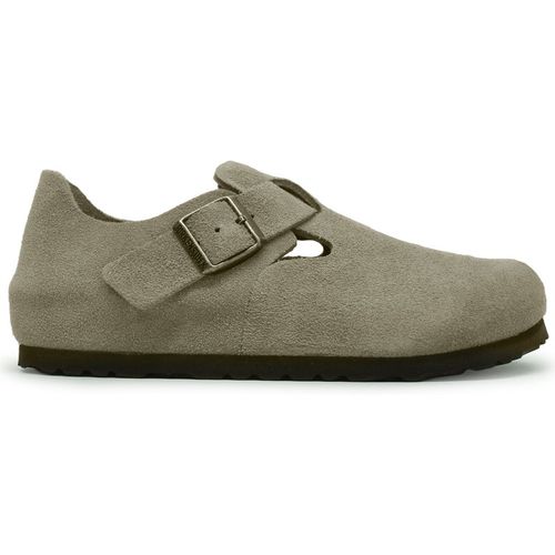 Birkenstock London BS Suede Leather Unisex Comfort Shoes - Taupe - Size:UK 4.5