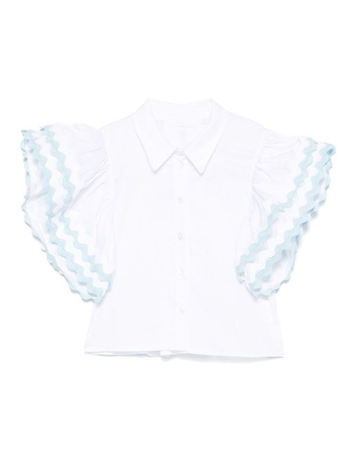 Miss Grant Kids scallop-trim shirt - White