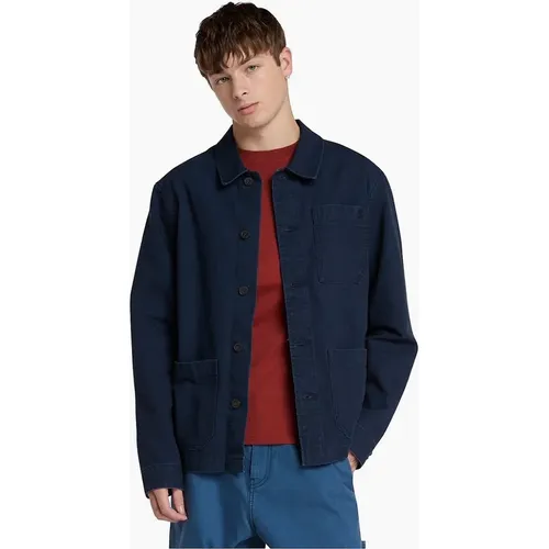 Timberland Men's Kempshire Canvasas Field Jacket - Navy - : 44/Regular