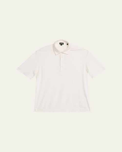 Men's Silk and Cotton Leggerissimo Polo Shirt