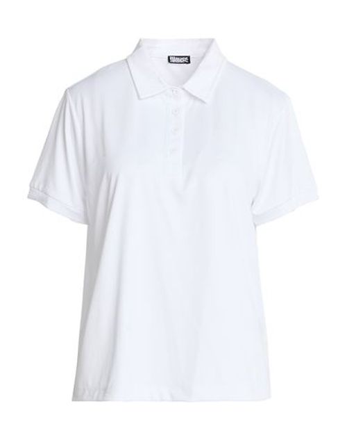Woman Polo shirt White Size M Polyester, Elastane