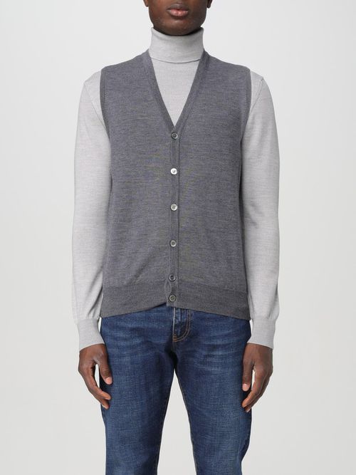 Suit Vest Men color Grey