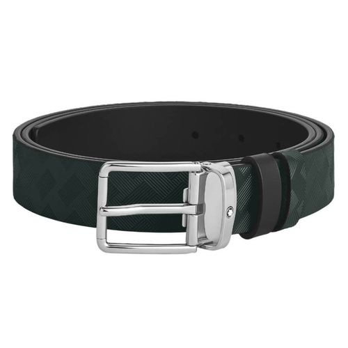 British Green and Black 30mm Reversible Leather Belt