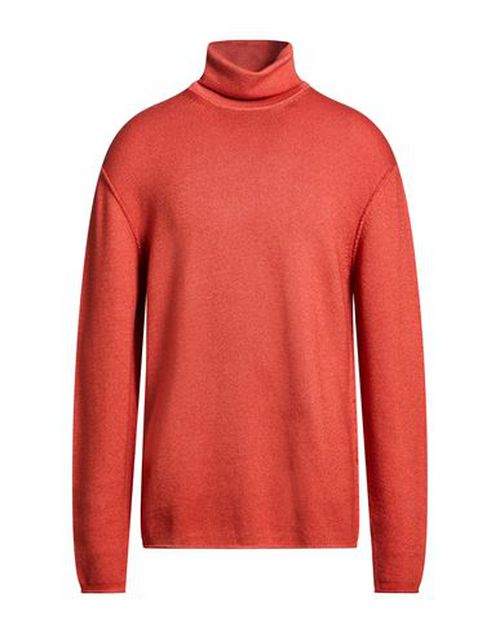 Man Turtleneck Rust Size L Virgin Wool