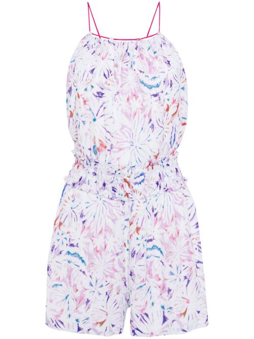 Graphic-print playsuit - White