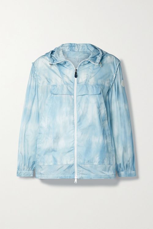 Corseulles Hooded Printed Shell Jacket - Sky blue - 2