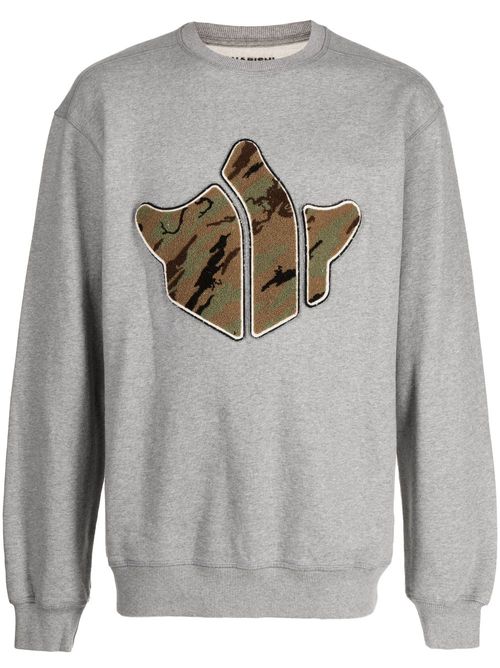 Maha Temple cotton sweatshirt - Grey