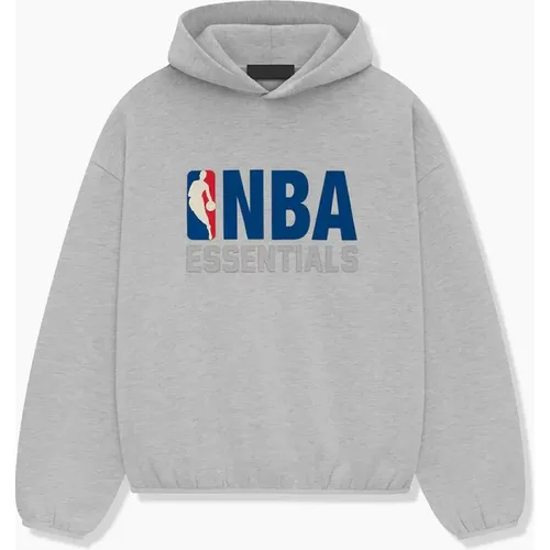 Fear of God Essentials x NBA Hoodie 'Light Heather' - Grey