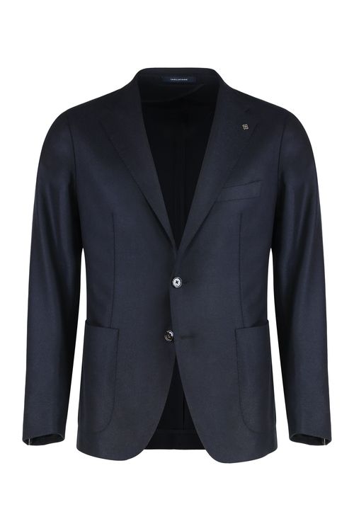 Single-Breasted 2-Button Wool-Cashmere Blazer