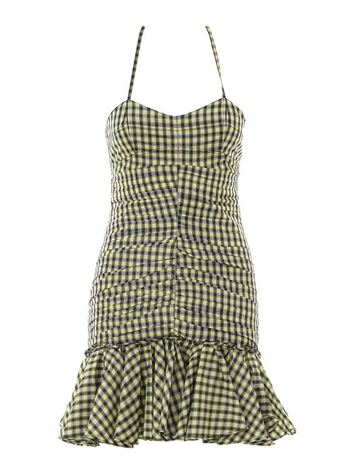 Vichy print short dress