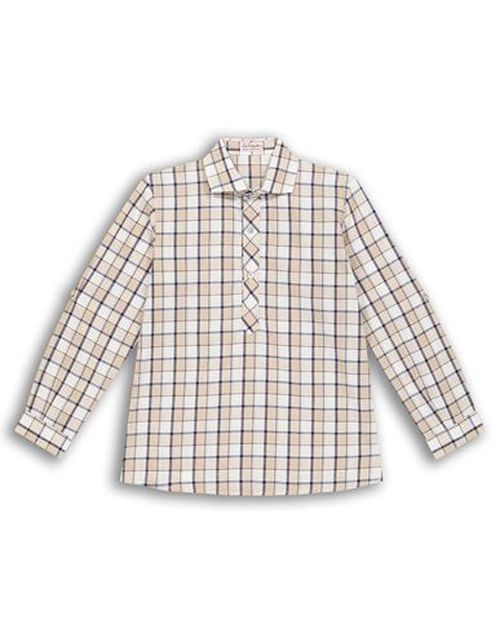Kid Boy Shirt Beige Size 10 Cotton, Linen