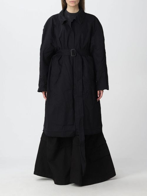 Long wrinkled trench coat