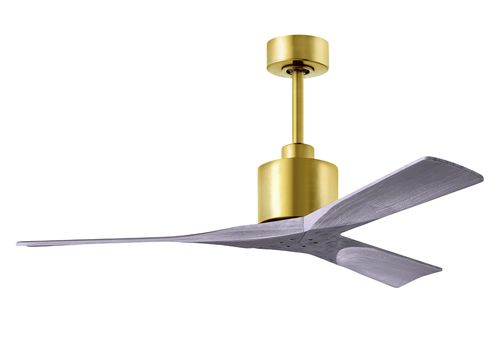 Nan 6-Speed Ceiling Fan in Brushed Brass with Barnwood Tone blade